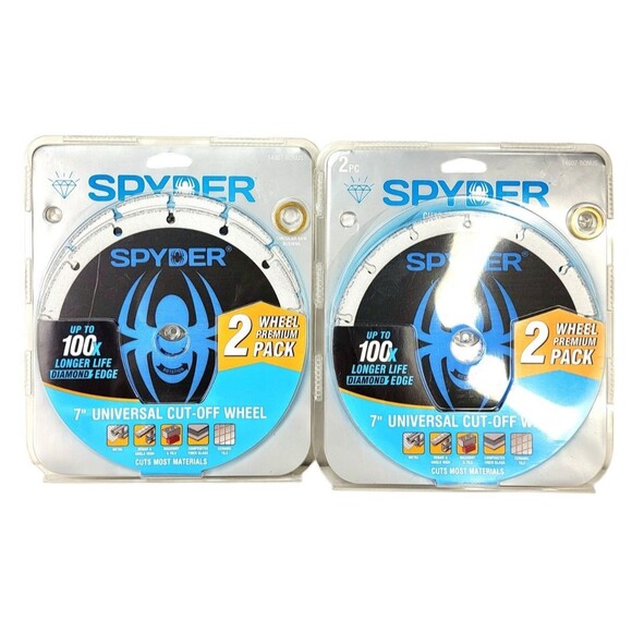 Spyder 6 Wheels Bonus Premium Diamond Edge 7" Universal Cut-Off Wheel 3 Pk Lot - Picture 1 of 4